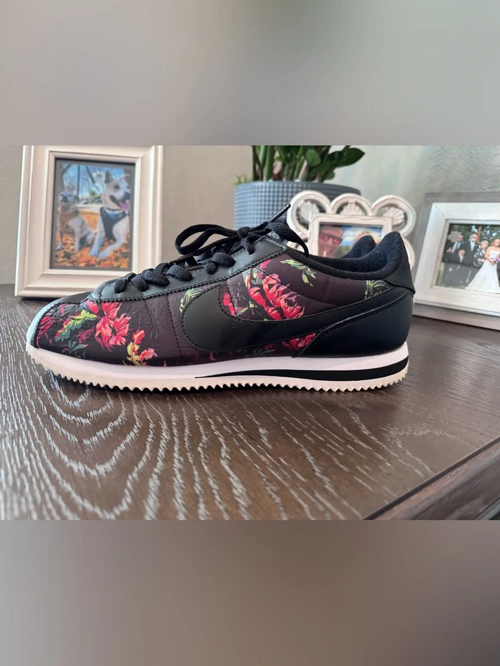 Nike Men’s Cortez Basic Black Floral Sneakers 11